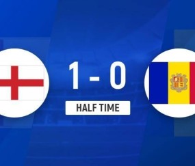 半场-马杜埃凯传中造加西亚自摆乌龙 英格兰1-0领先安道尔